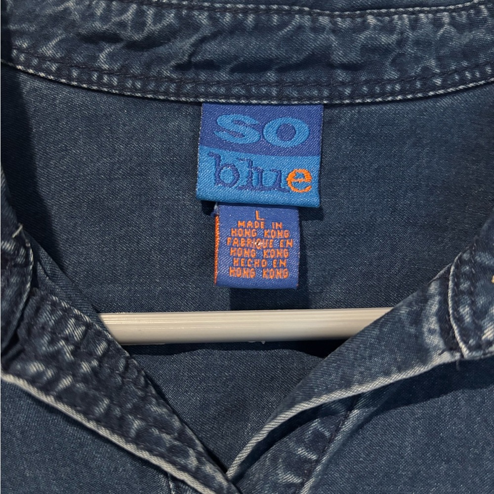 Classic Indigo Button-Down Shirt - image 3